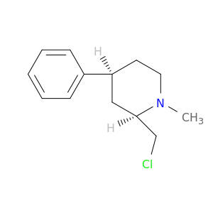 Piperidine, 2-(chloromethyl)-1-methyl-4-phenyl-, cis-