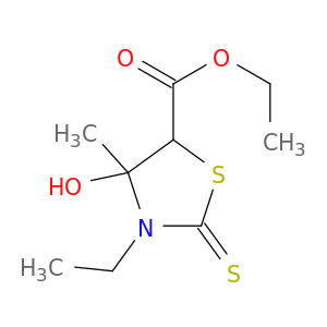 5-Thiazolidinecarboxylicacid, 3-ethyl-4-hydroxy-4-methyl-2-thioxo-, ethyl ester