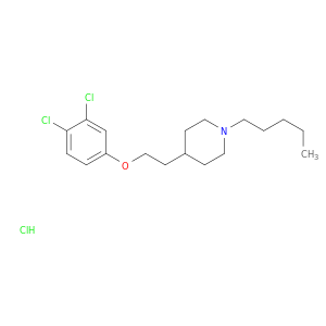 Piperidine,4-[2-(3,4-dichlorophenoxy)ethyl]-1-pentyl-, hydrochloride (1:1)