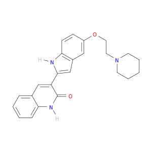 2(1H)-Quinolinone, 3-[5-[2-(1-piperidinyl)ethoxy]-1H-indol-2-yl]-