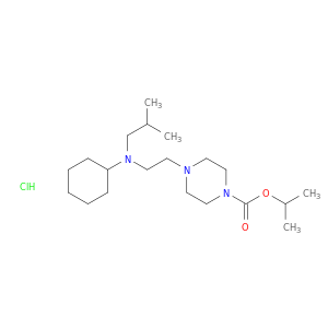 1-piperazinecarboxylic acid, 4-(2-(cyclohexylisobutylamino)ethyl)-, isopropyl ester, hydrochloride