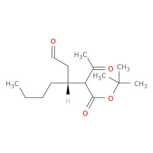 Heptanoic acid, 2-acetyl-3-(2-oxoethyl)-, 1,1-dimethylethyl ester, (3R)-