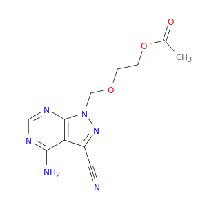 1H-Pyrazolo[3,4-d]pyrimidine-3-carbonitrile,1-[[2-(acetyloxy)ethoxy]methyl]-4-amino-