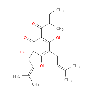 2,4-Cyclohexadien-1-one,3,5,6-trihydroxy-2,6-bis(3-methyl-2-buten-1-yl)-4-(2-methyl-1-oxobutyl)-