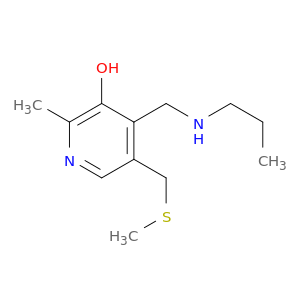 3-Pyridinol, 2-methyl-5-[(methylthio)methyl]-4-[(propylamino)methyl]-