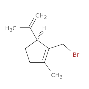Cyclopentene, 2-(bromomethyl)-1-methyl-3-(1-methylethenyl)-, (S)-