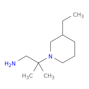 2-(3-Ethylpiperidin-1-yl)-2-methylpropan-1-amine