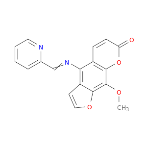 9-METHOXY-4-((2-PYRIDINYLMETHYLENE)AMINO)-7H-FURO[3,2-G]CHROMEN-7-ONE
