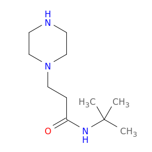 1-Piperazinepropanamide, N-(1,1-dimethylethyl)-