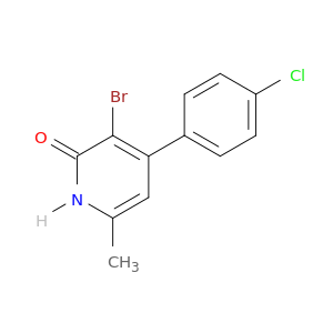 2(1H)-Pyridinone, 3-bromo-4-(4-chlorophenyl)-6-methyl-