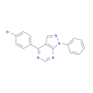 1H-Pyrazolo[3,4-d]pyrimidine, 4-(4-bromophenyl)-1-phenyl-