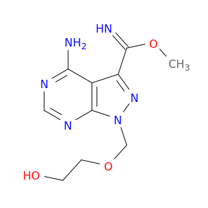 1H-Pyrazolo[3,4-d]pyrimidine-3-carboximidicacid, 4-amino-1-[(2-hydroxyethoxy)methyl]-, methyl ester