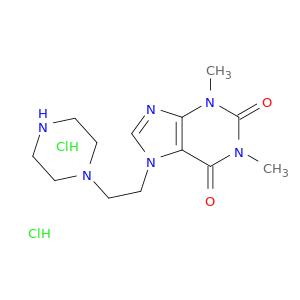 7-beta-Piperazinoethyltheophylline dihydrochloride