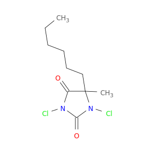 2,4-Imidazolidinedione, 1,3-dichloro-5-hexyl-5-methyl-