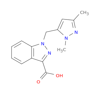 1H-Indazole-3-carboxylic acid, 1-[(1,3-dimethyl-1H-pyrazol-5-yl)methyl]-