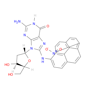 2-amino-9-[(2R,4S,5R)-4-hydroxy-5-(hydroxymethyl)oxolan-2-yl]-8-[(6-nitropyren-1-yl)amino]-3H-purin-6-one