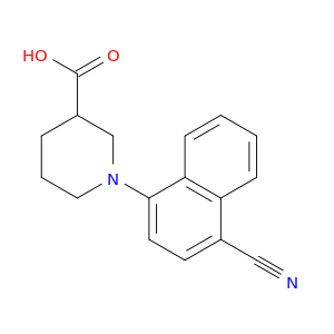 3-Piperidinecarboxylic acid, 1-(4-cyano-1-naphthalenyl)-
