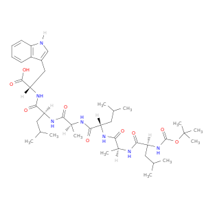 (2S)-3-(1H-INDOL-3-YL)-2-[[(2S)-4-METHYL-2-[[(2S)-2-[[(2S)-4-METHYL-2- [[(2S)-2-[[(2S)-4-METHYL-2-(BOC-AMINO)PENTANOYL]AMINO]P ROPANOYL]AMINO]PENTANOYL]AMINO]PROPANOYL]AMINO]PENTANOYL]AMINO]PROPANO IC ACID