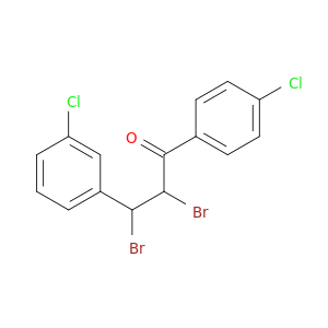 1-Propanone, 2,3-dibromo-3-(3-chlorophenyl)-1-(4-chlorophenyl)-