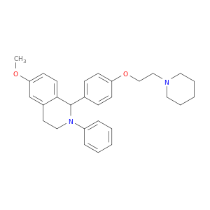 6-METHOXY-2-PHENYL-1-(4-(2-(PIPERIDIN-1-YL)ETHOXY)PHENYL)-1,2,3,4-TETRAHYDROISOQUINOLINE