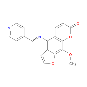 9-METHOXY-4-((4-PYRIDINYLMETHYLENE)AMINO)-7H-FURO[3,2-G]CHROMEN-7-ONE