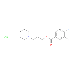 3-(piperidin-1-yl)propyl 4-fluoro-3-iodobenzoate hydrochloride(1:1)