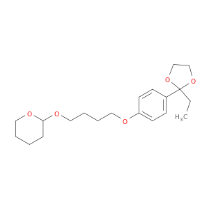 2H-Pyran, 2-[4-[4-(2-ethyl-1,3-dioxolan-2-yl)phenoxy]butoxy]tetrahydro-