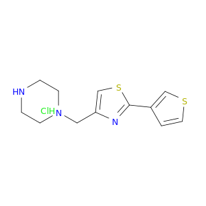 1-{[2-(Thiophen-3-yl)-1,3-thiazol-4-yl]methyl}piperazine Hydrochloride