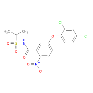 Benzamide, 5-(2,4-dichlorophenoxy)-N-[(1-methylethyl)sulfonyl]-2-nitro-
