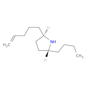 Pyrrolidine, 2-butyl-5-(4-pentenyl)-, trans-