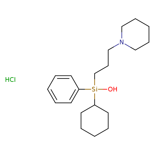 Silanol, cyclohexylphenyl[3-(1-piperidinyl)propyl]-, hydrochloride