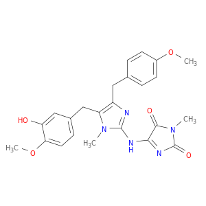 1H-Imidazole-2,5-dione,4-[[5-[(3-hydroxy-4-methoxyphenyl)methyl]-4-[(4-methoxyphenyl)methyl]-1-methyl-1H-imidazol-2-yl]amino]-1-methyl-