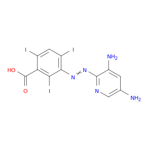 Benzoic acid,3-[2-(3,5-diamino-2-pyridinyl)diazenyl]-2,4,6-triiodo-