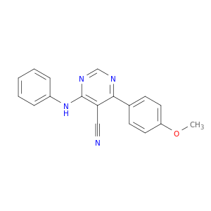 5-Pyrimidinecarbonitrile, 4-(4-methoxyphenyl)-6-(phenylamino)-