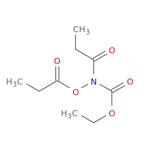 Carbamic acid, (1-oxopropoxy)(1-oxopropyl)-, ethyl ester
