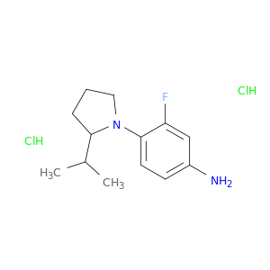 3-fluoro-4-[2-(propan-2-yl)pyrrolidin-1-yl]aniline dihydrochloride