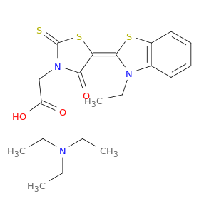 3-噻唑透氨酸,5-(3-乙基-2(3H)-苯并噻唑基二甲苯)-4-氧代-2-硫代-,Compd。用n,n-二乙基乙胺(1：1)