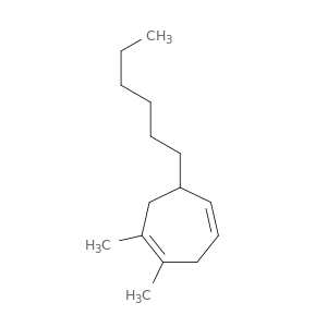 1,4-Cycloheptadiene, 6-hexyl-1,2-dimethyl-