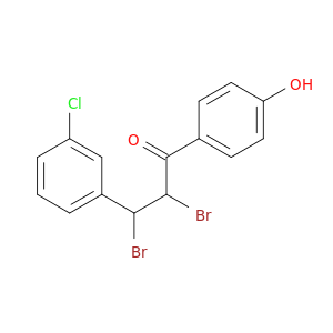 1-Propanone, 2,3-dibromo-3-(3-chlorophenyl)-1-(4-hydroxyphenyl)-