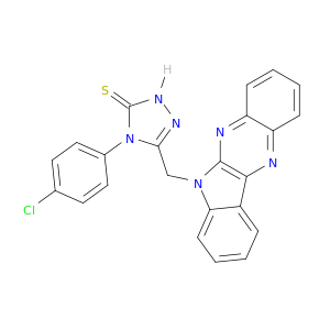 3H-1,2,4-Triazole-3-thione,4-(4-chlorophenyl)-2,4-dihydro-5-(6H-indolo[2,3-b]quinoxalin-6-ylmethyl)-