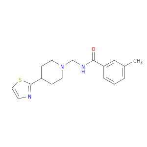 Benzamide, 3-methyl-N-[[4-(2-thiazolyl)-1-piperidinyl]methyl]-