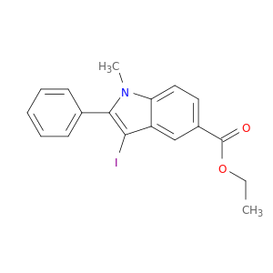 1H-Indole-5-carboxylic acid, 3-iodo-1-methyl-2-phenyl-, ethyl ester