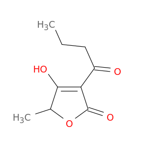 2(5H)-Furanone, 4-hydroxy-5-methyl-3-(1-oxobutyl)-