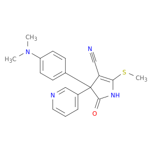 1H-Pyrrole-3-carbonitrile, 4,5-dihydro-4-(4-(dimethylamino)phenyl)-2-(methylthio)-5-oxo-4-(3-pyridinyl)-
