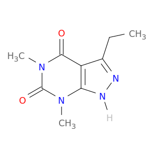 1H-Pyrazolo[3,4-d]pyrimidine-4,6(5H,7H)-dione, 3-ethyl-5,7-dimethyl-