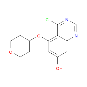 7-Quinazolinol, 4-chloro-5-[(tetrahydro-2H-pyran-4-yl)oxy]-