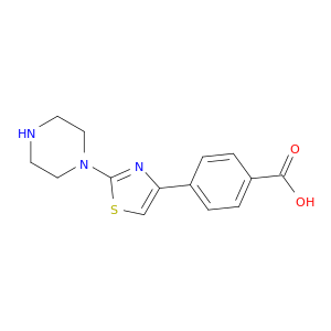 Benzoic acid, 4-[2-(1-piperazinyl)-4-thiazolyl]-