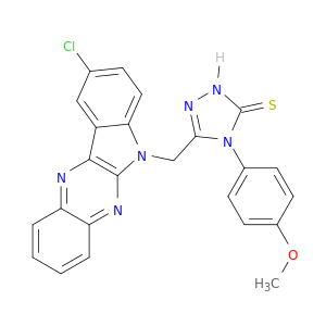 3H-1,2,4-Triazole-3-thione,5-[(9-chloro-6H-indolo[2,3-b]quinoxalin-6-yl)methyl]-2,4-dihydro-4-(4-methoxyphenyl)-