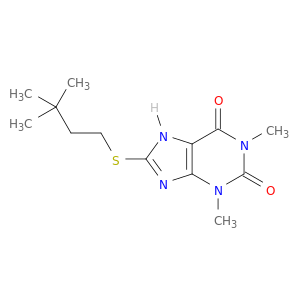8-[(3,3-dimethylbutyl)sulfanyl]-1,3-dimethyl-3,7-dihydro-1h-purine-2,6-dione
