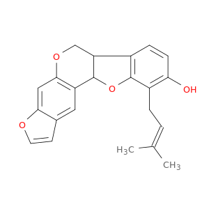 6H-Benzofuro[3,2-c]furo[3,2-g][1]benzopyran-9-ol,6a,11a-dihydro-10-(3-methyl-2-butenyl)- (9CI)